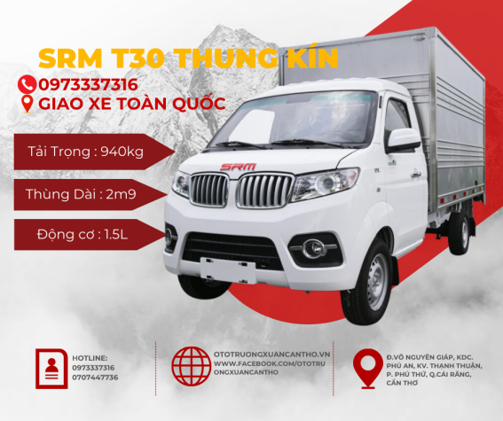 SRM T30 THÙNG KÍN CÓ CỬA HONG 940 KG