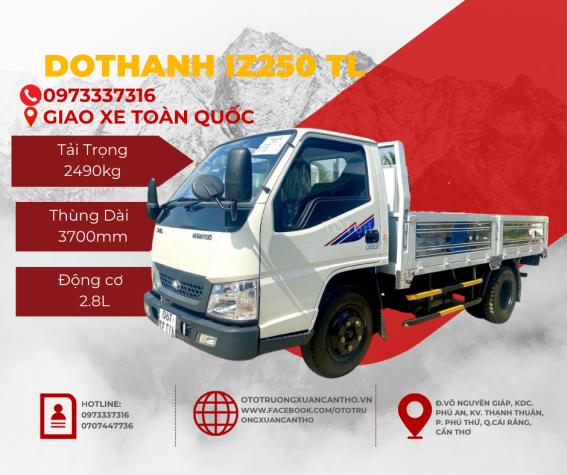 Xe Tải  DOTHANH IZ250 Thùng Lửng