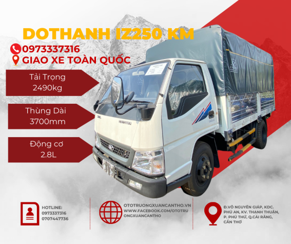 Xe Tải DOTHANH IZ250 Thùng Mui Bạt